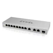 Zyxel XGS1250-12 12 portos gigabites webmenedzselt switch, 8x gigabites RJ45, 3x MultiGig 1/2.5/5/10G, 1x SFP