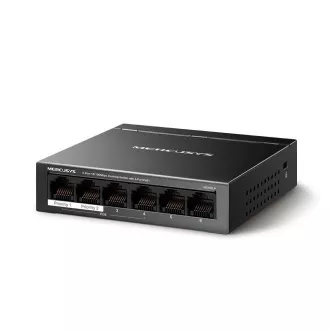 MERCUSYS switch MS106LP (6x100Mbps, 4xPoE , 40W, ventilátor nélküli)