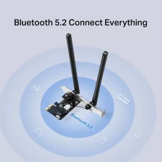 MERCUSYS MA86XE WiFi6E PCIe adapter (AXE5400, 2, 4GHz/5GHz/6GHz, Bluetooth5.3)