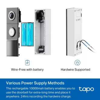 TP-Link Tapo D235 Smart Video Doorbell (5MP, 2K, WiFi, IR 10m, microSD) TP-Link Tapo D235 Smart Video Doorbell (5MP, 2K, WiFi, IR 10m, microSD)