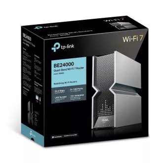 TP-Link Archer BE900 OneMesh/EasyMesh WiFi7 útválasztó(BE24000, 2, 4GHz/5GHz/6GHz, 1x10GbELAN/WAN, 1xSFP /10GbEWAN/LAN, 4x2, 5GbE)