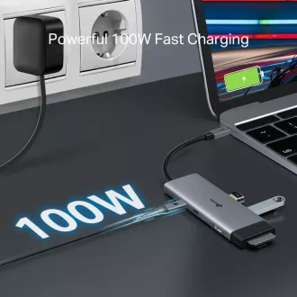 TP-Link UH7020C USB-C hub 7in1 (2x USB3.2Gen1, 1xUSB-C3.2Gen1, 1xHDMI, 1xSD, 1xmicroSD, PD 100W)