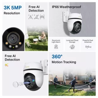 TP-Link Tapo C530WS kültéri kamera (5MP, 3K 1620p, WiFi, IR 30m, microSD kártya)