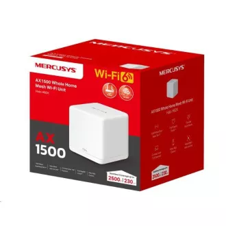 MERCUSYS Halo H60X(1-pack) WiFi6 Mesh (AX1500, 2, 4GHz/5GHz, 3xGbELAN/WAN(1xXR Unit))