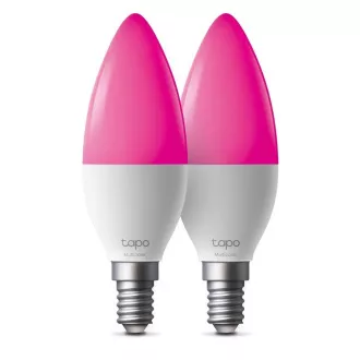 TP-Link Tapo L430C(2-pack) intelligens WiFi dimmelhető LED izzó (színes, 2500K-6500K, 470lm, 2, 4GHz, E14)