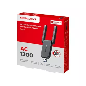 MERCUSYS MA32H WiFi5 USB adapter (AC1300, 2, 4GHz/5GHz, USB3.0)