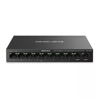 MERCUSYS switch MS110CMP (10x100Mb/s, 8xPoE , 115W, ventilátor nélküli)