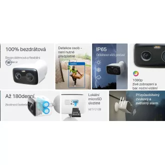 TP-Link Tapo C400 kültéri kamera (2MP, FullHD, 1080p, IR 10m, WiFi, micro SD kártya, IP65) TP-Link Tapo C400 kültéri kamera (2MP, FullHD, 1080p, IR 10m, WiFi, micro SD kártya, IP65)