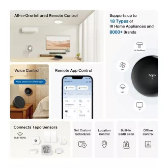 TP-Link Tapo H110 WiFi Smart Infrared IoT Hub Tapo (2, 4GHz, BT, Matter tanúsítvánnyal)