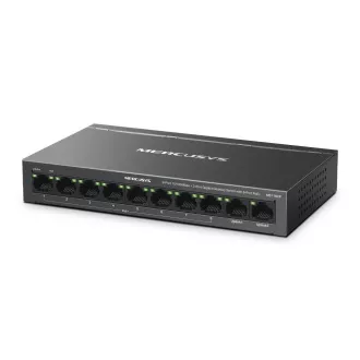 MERCUSYS switch MS110CP (8x100Mb/s, 2xGbE, 8xPoE , 65W, ventilátor nélküli)
