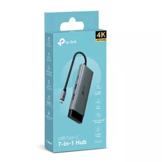 TP-Link UH7021C USB-C hub 7in1 (3x USB3.2Gen1, 1xUSB-C3.2Gen1, 1xHDMI, 1xSD, 1xmicroSD, PD 100W)