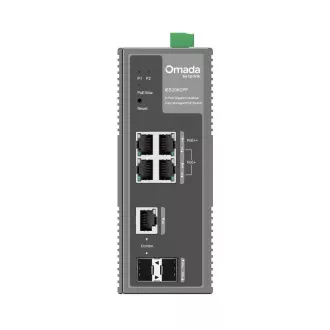 TP-Link OMADA ipari switch IES206GPP (4xGbE, 1xGbE/SFPcombo, 1xSFP, 3xPoE , 1xPoE  , 120W, DIN, IP40, ventilátor nélküli)