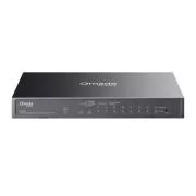 TP-Link OMADA switch ES210GP (9xGbE, 1xGbE/SFPcombo, 8xPoE , 63W, ventilátor nélküli)