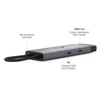 TP-Link UH5020C USB-C hub 5in1 (2x USB3.2Gen1, 2xUSB-C3.2Gen1, 1xHDMI, PD 100W)