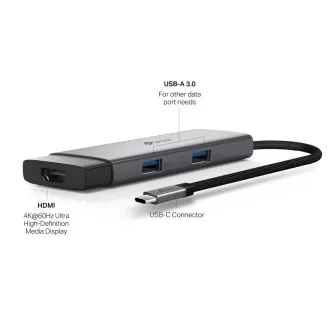 TP-Link UH5020C USB-C hub 5in1 (2x USB3.2Gen1, 2xUSB-C3.2Gen1, 1xHDMI, PD 100W)