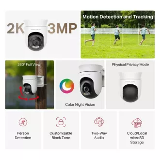 MERCUSYS MC510 kültéri kamera (3MP, 2K, 1296p, IR 30m, WiFi, microSD)