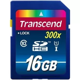 TRANSCEND SDHC kártya 16 GB Premium, Class 10 UHS-I, 300X (45 MB / s)