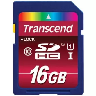 TRANSCEND SDHC kártya 16 GB Premium, Class 10 UHS-I, 300X (45 MB / s)