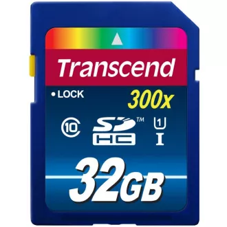 TRANSCEND SDHC kártya 32 GB Premium, Class 10 UHS-I, 300X