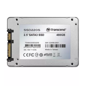 TRANSCEND SSD 220S 480GB, SATA III 6Gb/s, TLC, alumínium ház TRANSCEND SSD 220S 480GB, SATA III 6Gb/s, TLC, alumínium ház