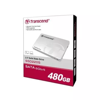 TRANSCEND SSD 220S 480GB, SATA III 6Gb/s, TLC, alumínium ház TRANSCEND SSD 220S 480GB, SATA III 6Gb/s, TLC, alumínium ház