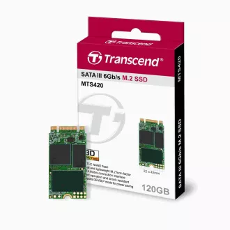 TRANSCEND Ipari SSD MTS420 120GB, M.2 2242, SATA III 6Gb/s, TLC