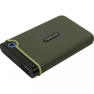 TRANSCEND Külső merevlemez USB 3.0 StoreJet 25M3G, Slim, 1TB, fekete (SATA, gumiborítású, ütésálló)