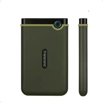 TRANSCEND Külső merevlemez USB 3.0 StoreJet 25M3G, Slim, 2TB, fekete (SATA, gumiház, ütésgátló)