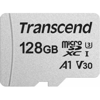 TRANSCEND MicroSDXC kártya 128GB 300S, UHS-I U3 V30, adapter nélkül