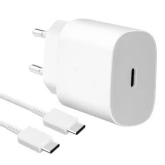 Samsung hálózati töltő EP-TA800EWE   kábel EP-DA905BWE USB-C, 25W, fehér, (ömlesztve)