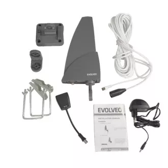 EVOLVEO Shark, aktív kültéri antenna DAB /DVB-T2, LTE, 4G, 5G szűrő