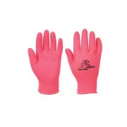 LOLLIPOP nylon kesztyű. latex. rózsaszín 5