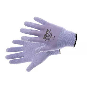 VERY VIOLET kesztyű nejlon latex tenyér lila 8