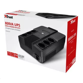 TRUST Maxxon 800VA UPS 6 szabványos fali konnektorral