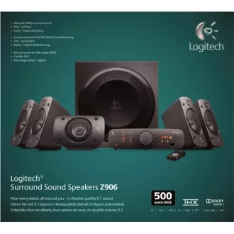 Logitech hangszórók Z906 házimozi 5.1 térhatású hangrendszer Logitech hangszórók Z906 házimozi 5.1 térhatású hangrendszer