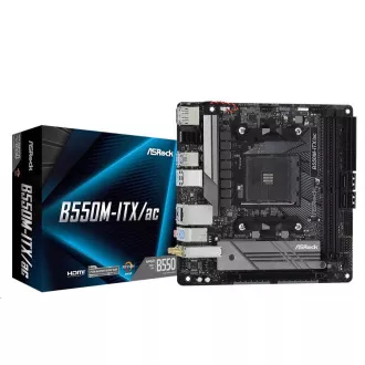 ASRock MB Sc AM4 B550M-ITX/AC, AMD B550M, 2xDDR4, HDMI, DP, HDMI, DP