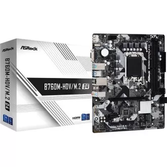 ASRock MB Sc LGA1700 B760M-HDV/M.2 D4, Intel B760, 2xDDR4, 1xDP, 1xHDMI, 1xVGA, 1xVGA, mATX