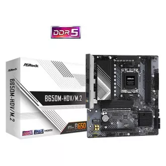 ASRock MB Sc AM5 B650M-HDV/M.2, AMD B650, 2xDDR5, 1xDP, 1xHDMI, mATX, 1xHDMI, mATX
