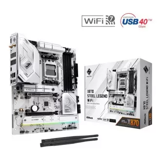 ASRock MB Sc AM5 X870 STEEL LEGEND WIFI, AMD X870, 4xDDR5, 1xHDMI, 2xUSB4, WI-FI, 1xHDMI, 2xUSB4