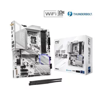 ASRock MB Sc LGA1851 Z890 PRO RS WIFI FEHÉR, Intel Z890, 4xDDR5, 1xHDMI, WI-FI