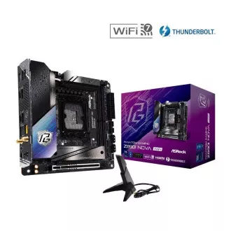ASRock MB Sc LGA1851 Z890I NOVA WIFI, Intel Z890, 2xDDR5, 1xHDMI, 2xThunderbolt, WI-FI, mITX, MB Sc LGA1851 Z890I NOVA WIFI, Intel Z890, 2xDDR5, 1xHDMI, 2xThunderbolt, WI-FI, mITX