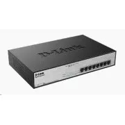 D-Link DGS-1008MP 8 portos Gigabit PoE switch, 8x gigabites PoE RJ45, PoE költségvetés 140W
