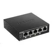 D-Link DGS-1005P 5 portos Gigabit asztali PoE  switch, 4 port PoE , PoE költségvetés 60W