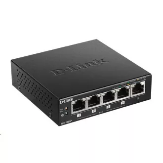 D-Link DGS-1005P 5 portos Gigabit asztali PoE  switch, 4 port PoE , PoE költségvetés 60W