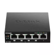 D-Link DES-1005P B1 5 portos 10/100 PoE asztali kapcsoló, 4x PoE , 60W PoE-hez