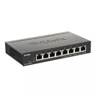 D-Link DGS-1100-08PV2 8 portos Gigabit Smart Managed PoE switch, PoE költségvetés 64W, ventilátor nélküli