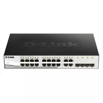 D-Link DGS-1210-20 20 portos Gigabit Smart  switch, 16x GbE, 4x RJ45/SFP, ventilátor nélkül