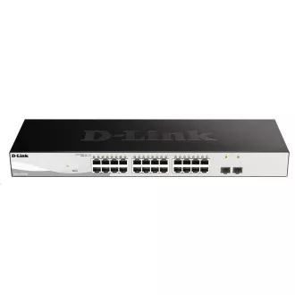 D-Link DGS-1210-26 26 portos Gigabit Smart  switch, 24x GbE, 2x SFP, ventilátor nélkül