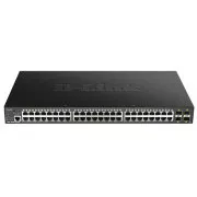 D-Link DGS-1250-52XMP 52 portos Gigabit Smart PoE switch, 48x GbE PoE , 4x SFP , PoE 370W