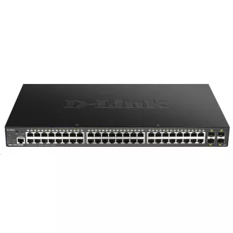 D-Link DGS-1250-52XMP 52 portos Gigabit Smart PoE switch, 48x GbE PoE , 4x SFP , PoE 370W
